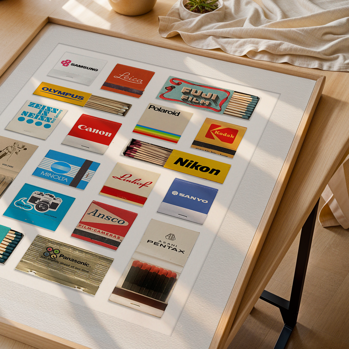 Matchbook Collage – Camera Brands