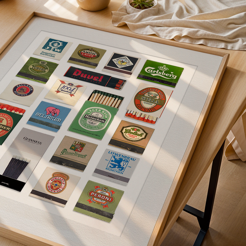 Matchbook Collage – Beer Brands