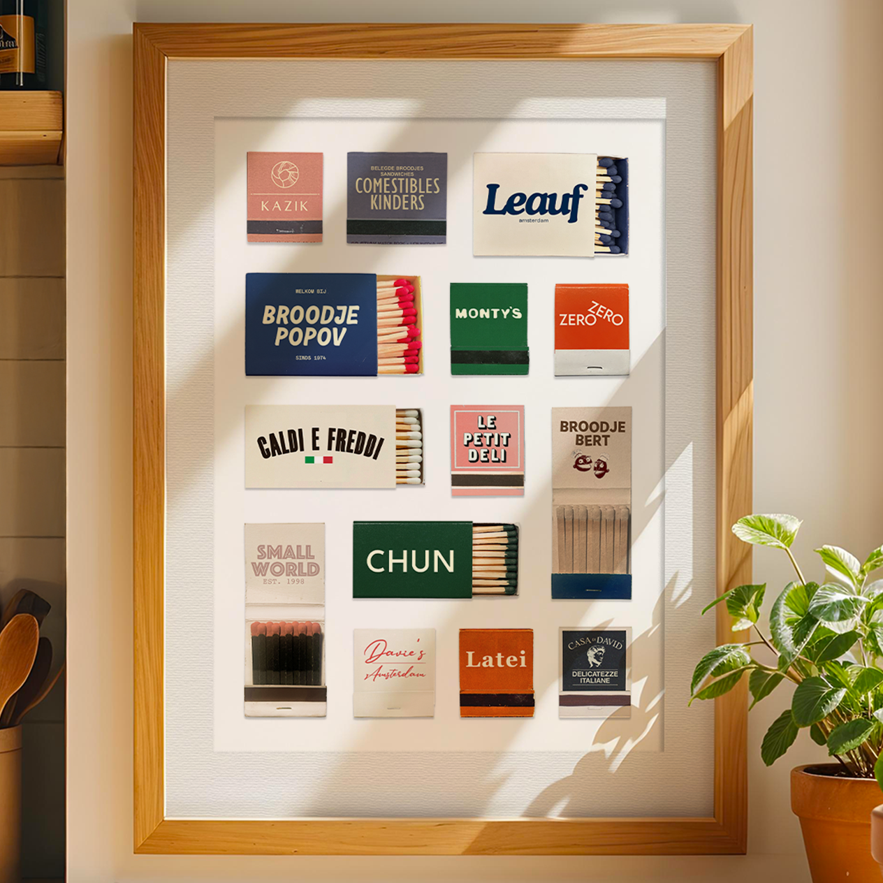 Matchbook Collage – Amsterdam Sandwiches