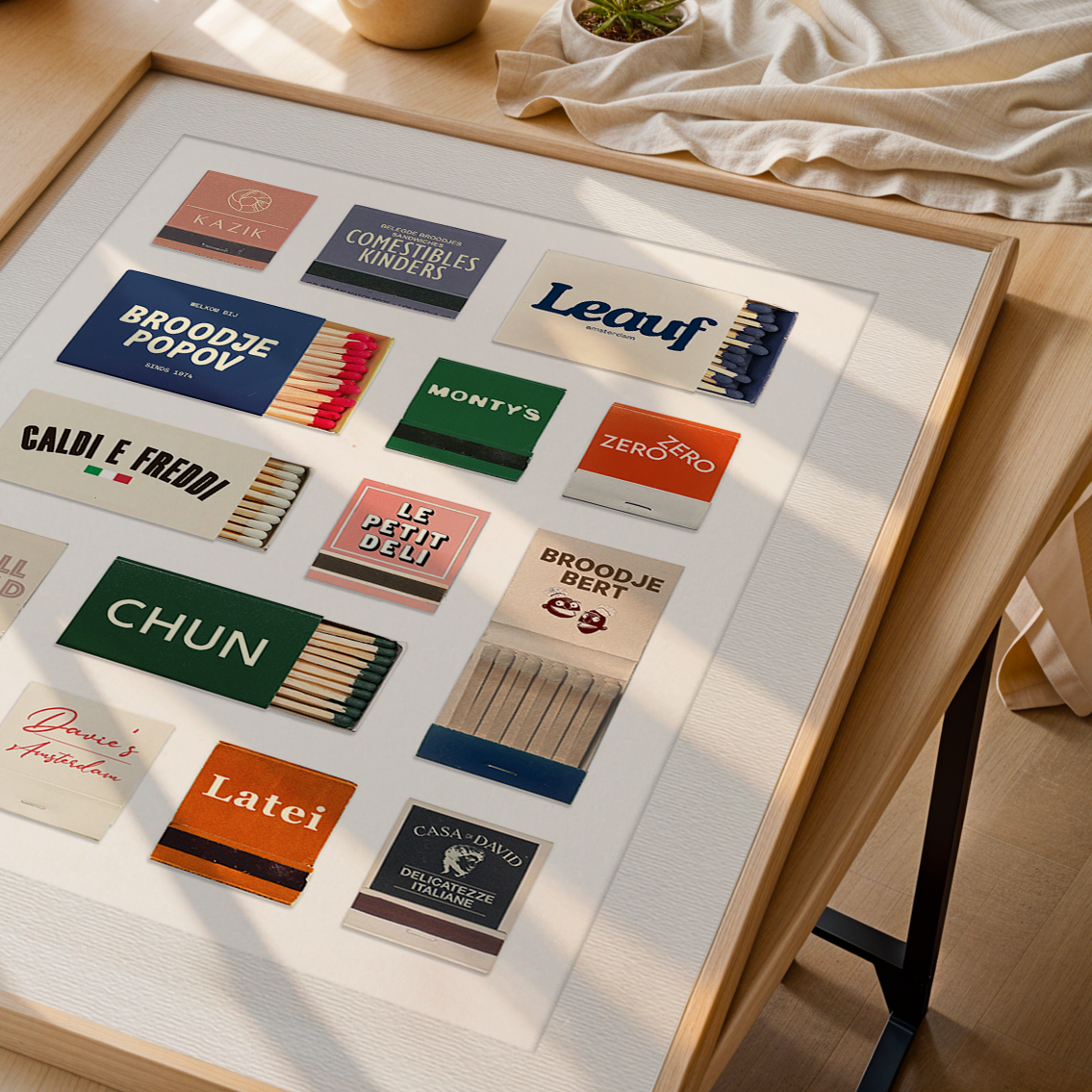 Matchbook Collage – Amsterdam Sandwiches